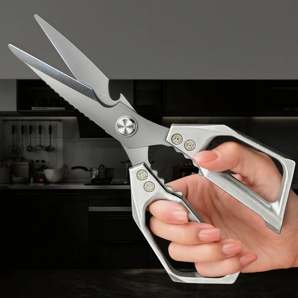 Multifunctional Stainless Steel Kitchen Shears for Meat, Fish & Vegetable