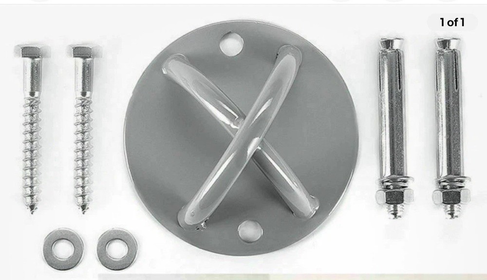 TRX XMount Anchor Suspension Strap Wall And Ceiling Mount Bracket - White