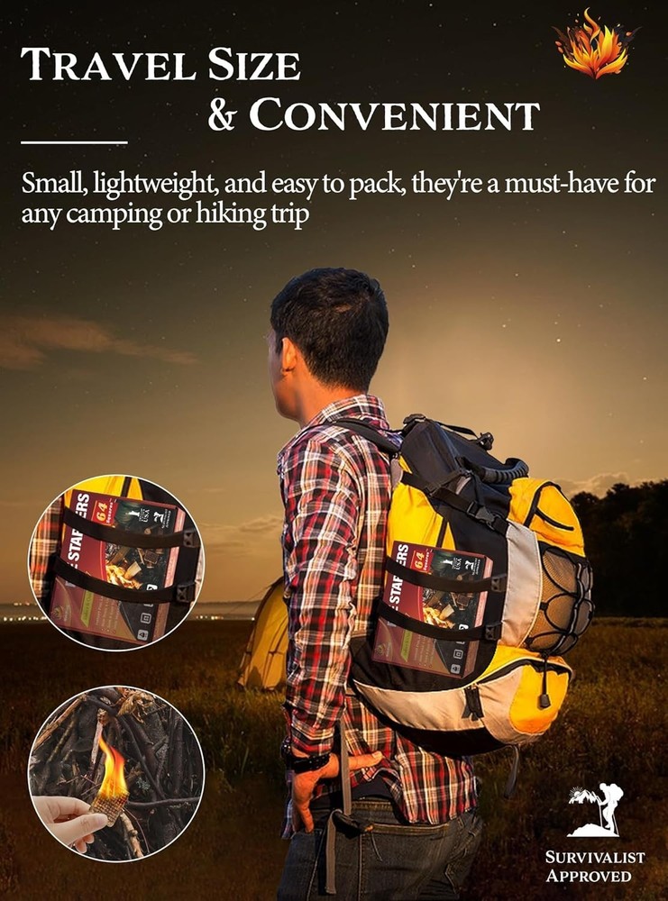 Portable 64 Mini Fire Starter Squares - Natural & Eco-Friendly Lighting Solution