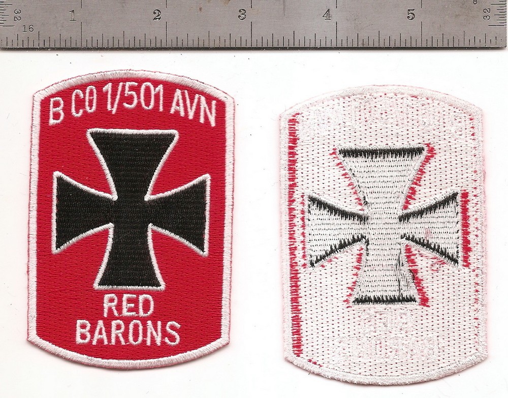 #288 B CO 1/501 AVIATION PATCH RED BARONS