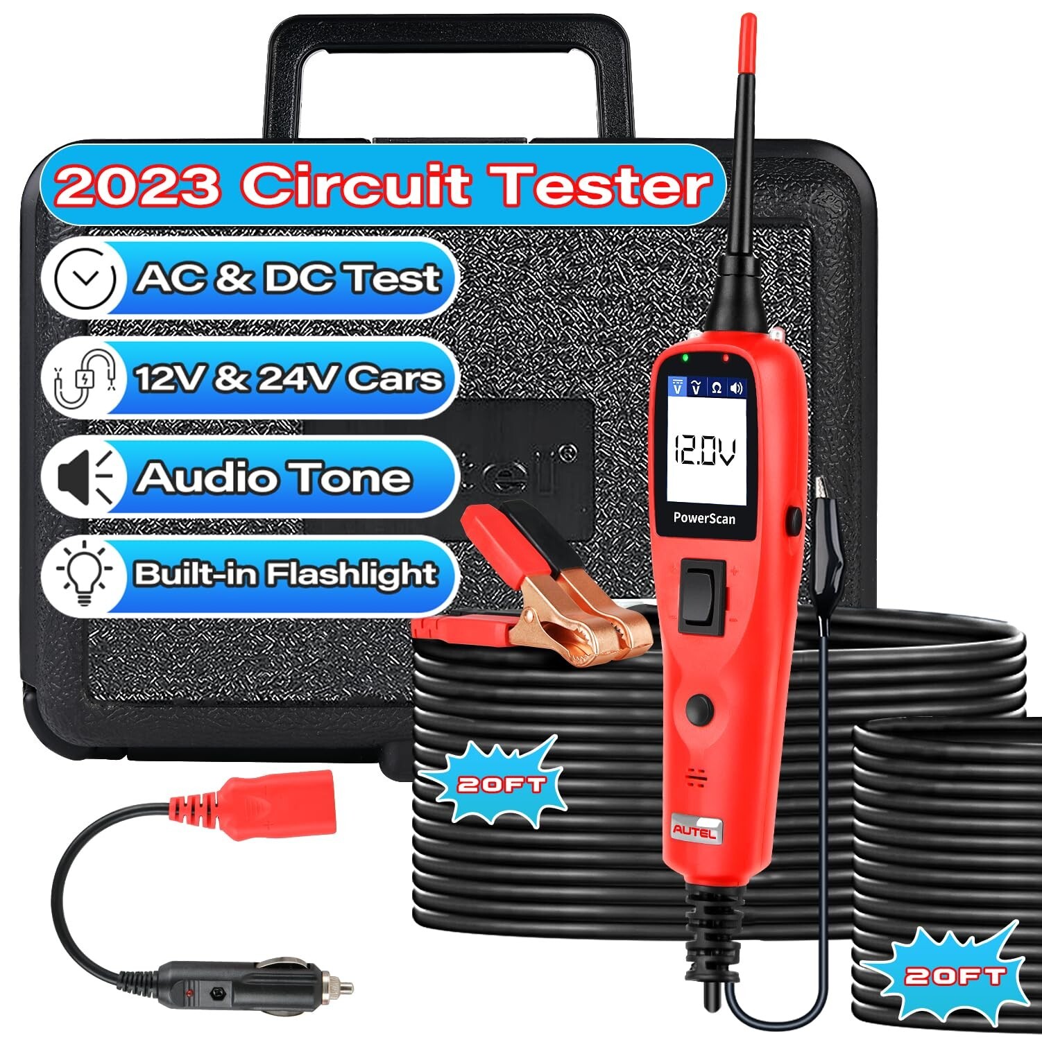 Autel PowerScan PS100 Electrical System Diagnosis Tool Auto Circuit Battery Test