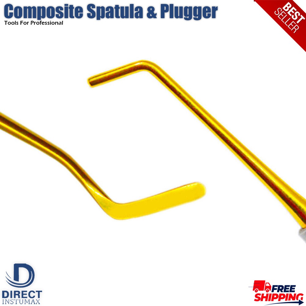 Composite Filling Dental Instruments Spatula & Plugger Titanium Gold Tips