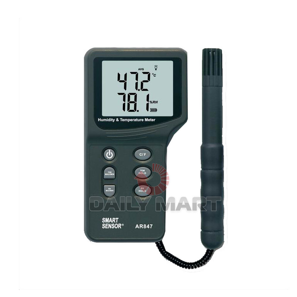 New In Box SMART SENSOR AR847 Digital Humidity Temperature Meter