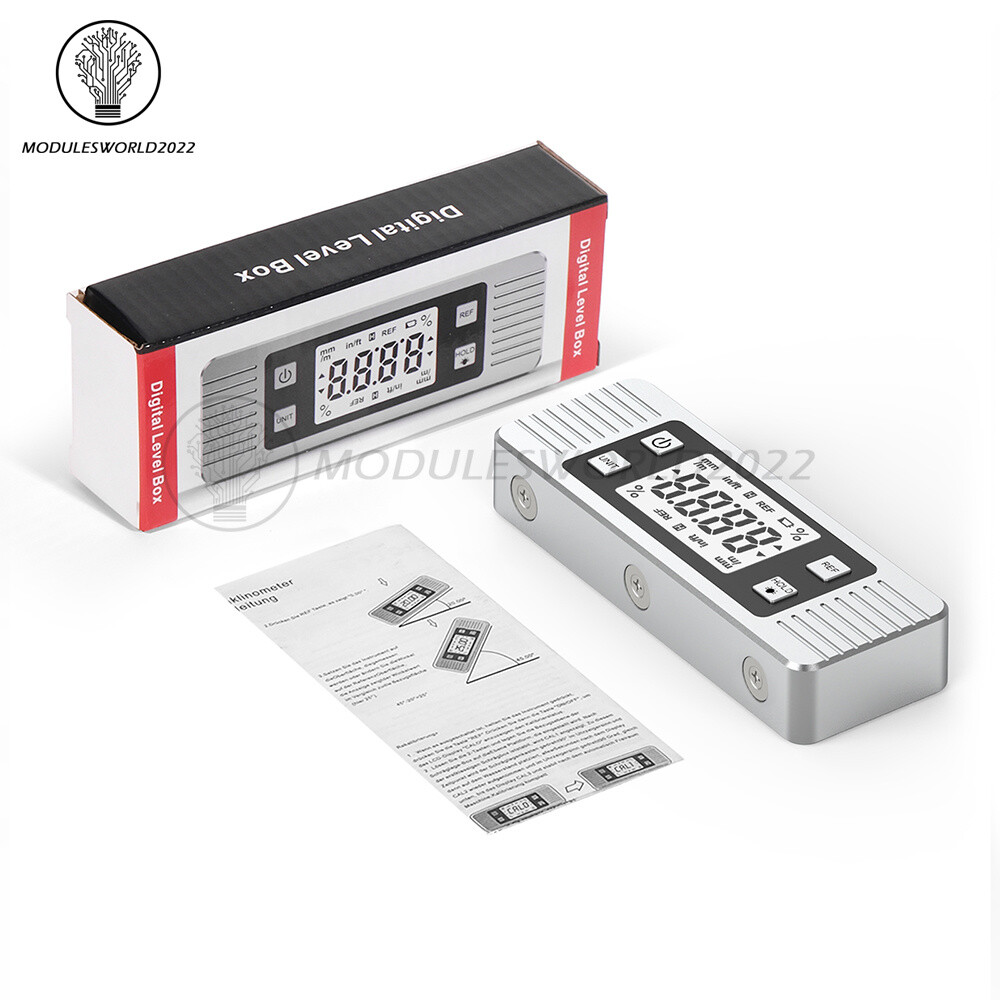 Digital Protractor Angle Finder Inclinometer 4*90° Magnets Level angle slope