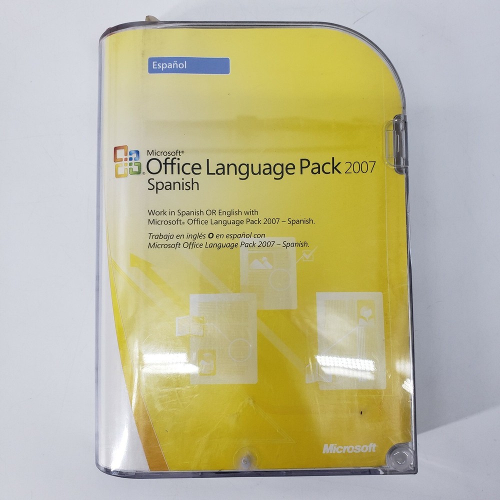 2007 Microsoft Office Language Pack Spanish Computer CD For Windows New Sealed