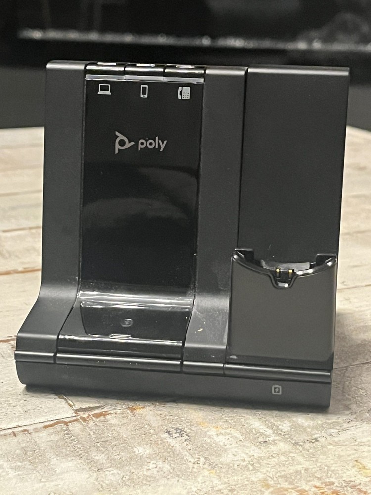Poly SAVI 8220 UC DECT BT USB Stereo Wireless Headset w Charge Stand & Cables