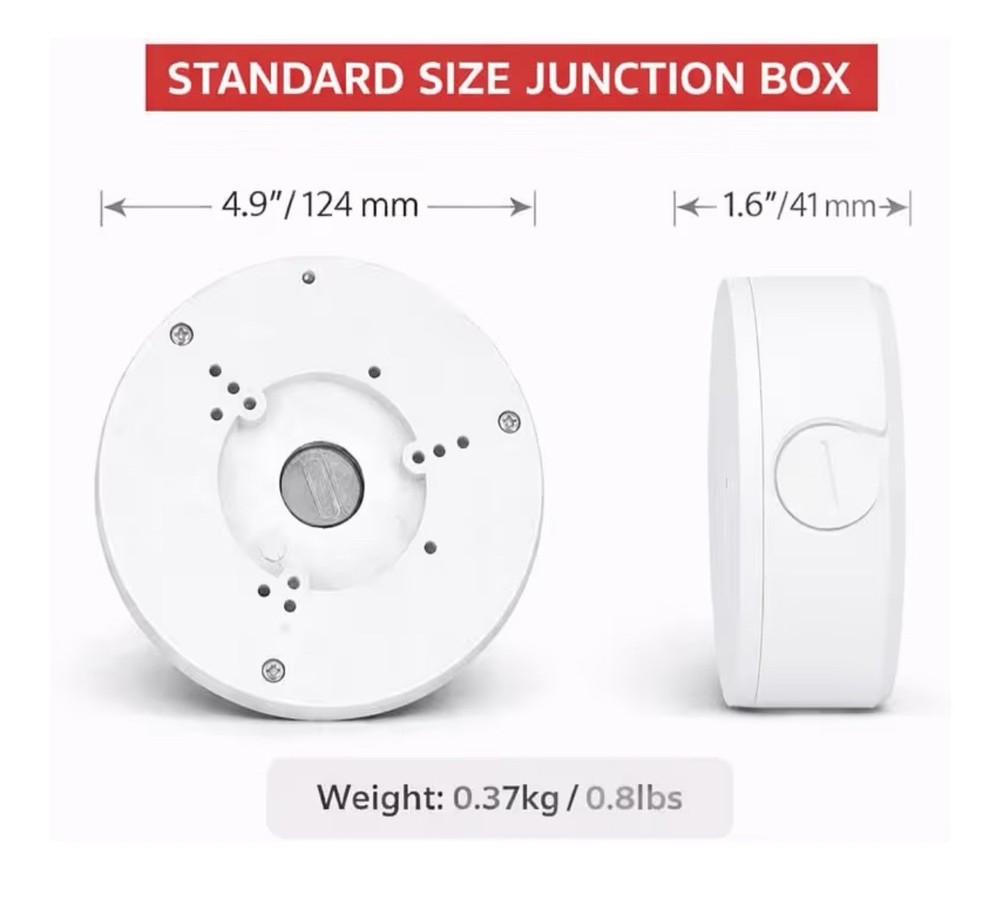 6 Pack PFA130-E Security Camera Junction Box Mount Waterproof White