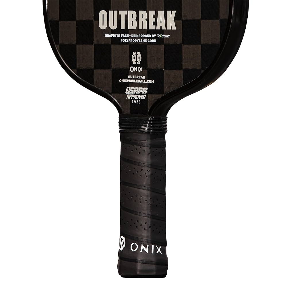 OUTBREAK PICKLEBALL PADDLE GRAPHITE FACE REINFORCED BY TEXTREME BLACK