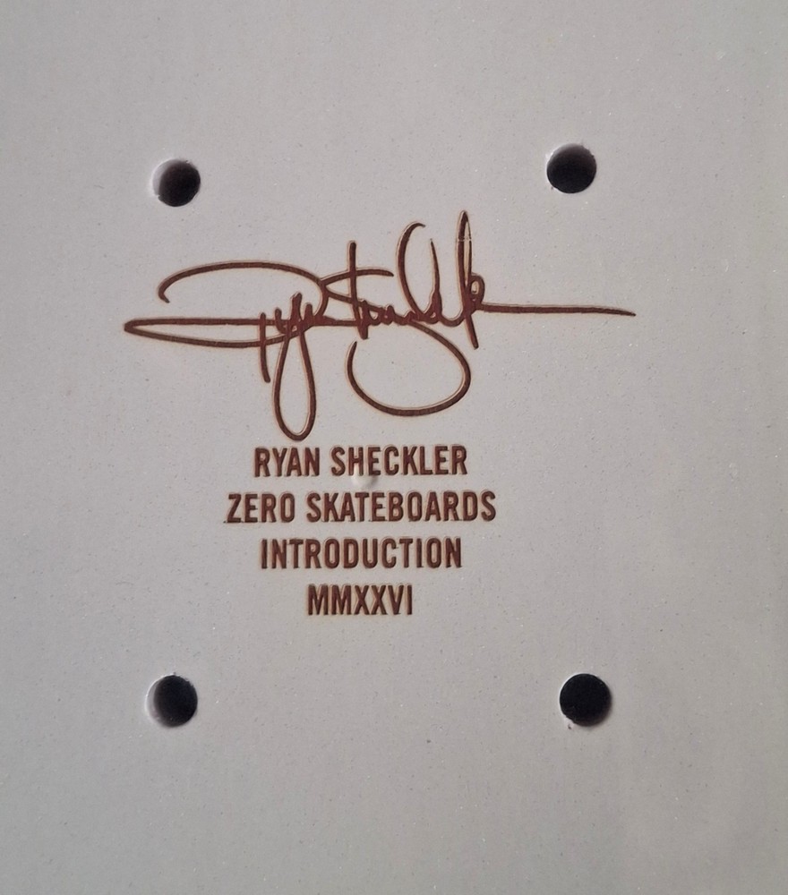 Ryan SHECKLER Signed ZERO BOLD 8.25 Skateboard Deck