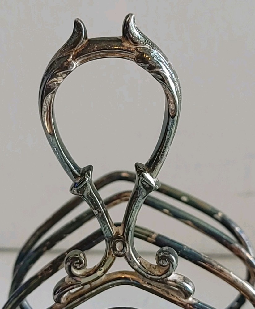 Victorian James Dixon & Sons EPBM Silver Plate Toast / Letter Rack c.19th C