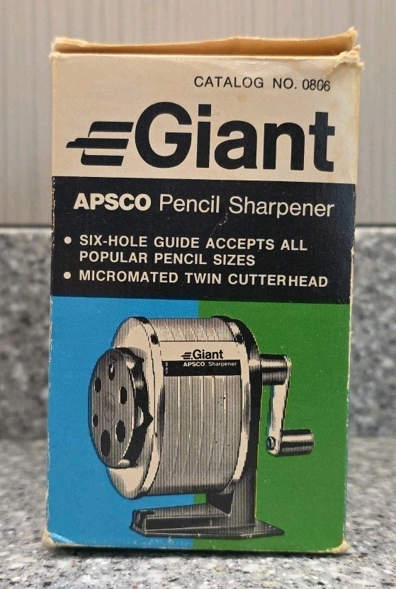 Berol Giant APSCO Pencil Sharpner 0806 Manual Mechanical Eagle Pencil New