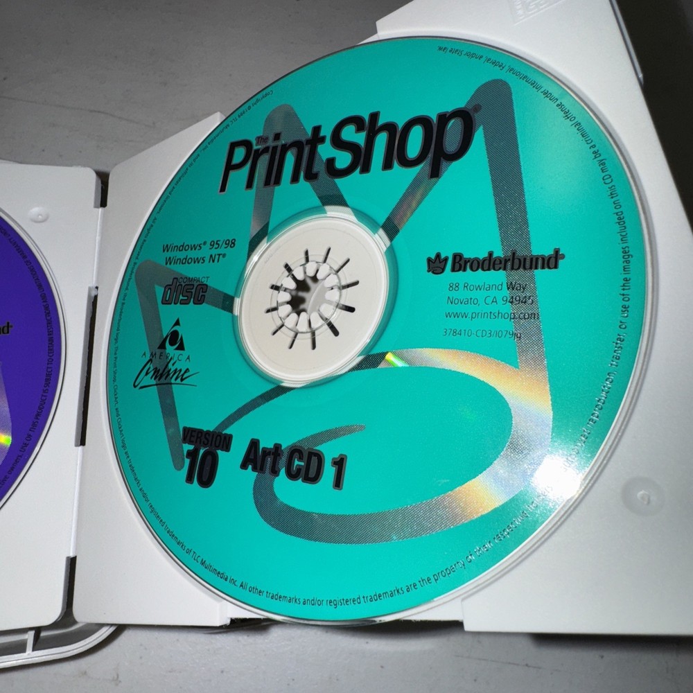 Print Shop Deluxe Version 10 COMPLETE 9 CD Set Windows 95 98 Broderbund