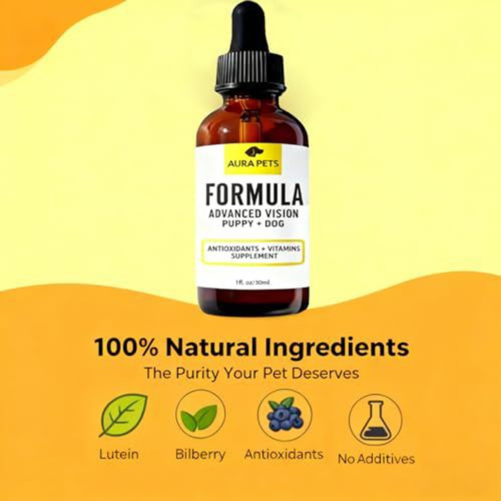 AuraPets Advanced Vision Formula for Dogs, Vision Support Supplement, 60 Chews`
