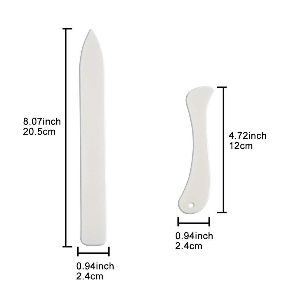 8 PCS Bone Folder Tool, Plastic Bone Folder Paper Creaser Set Scoring Tool fo...