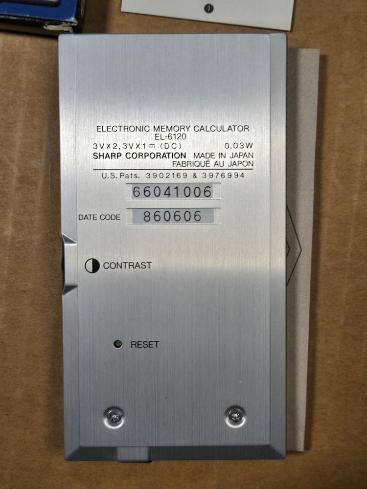 Sharp EL-6120 Pocket Data Book Electronic Calculator - Mint In box