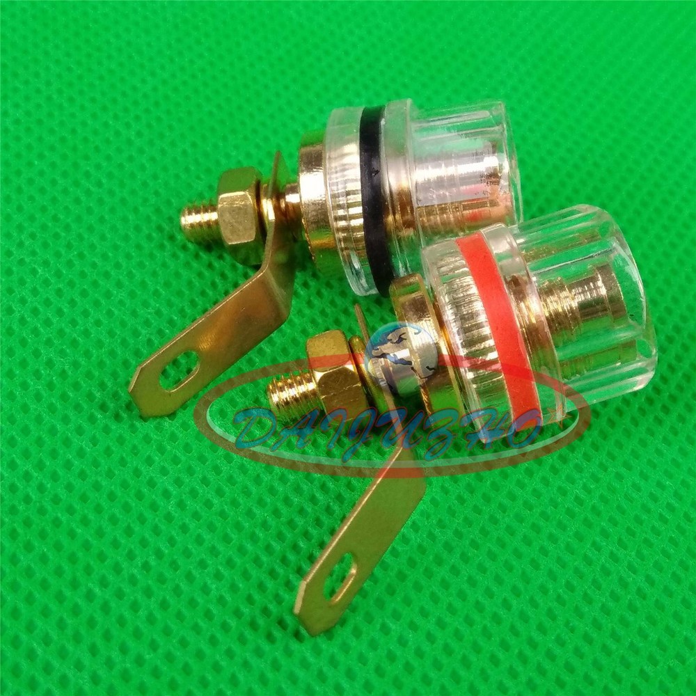 2pcs Speaker Terminal AMP Banana Jack Binding Post New