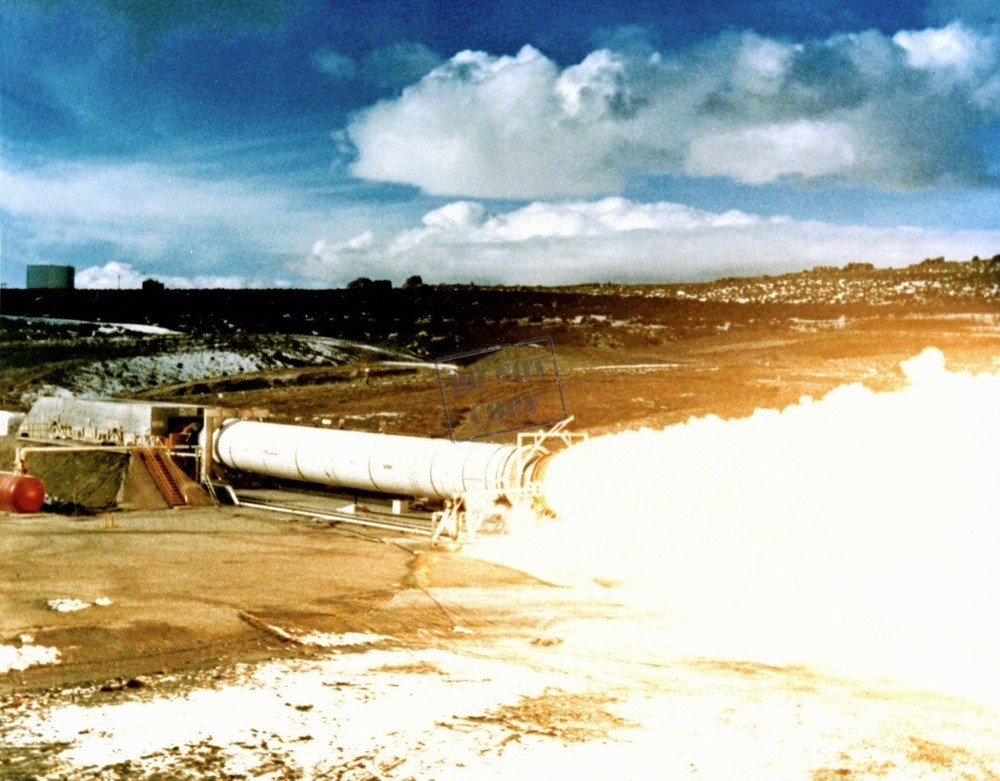 Static Test Firing DM-2 for Solid Rocket Booster Space Shuttle 8X12 PHOTOGRAPH