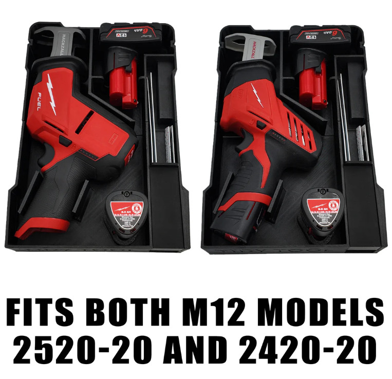 Tidy Tool Insert For Milwaukee M12 Fuel Hackzall V2