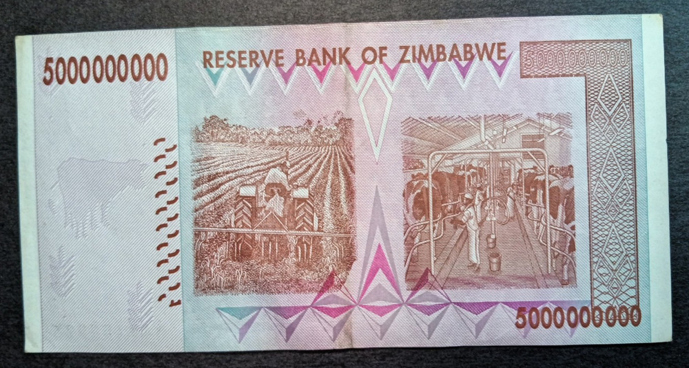 Zimbabwe 5 Billion Dollars 2008