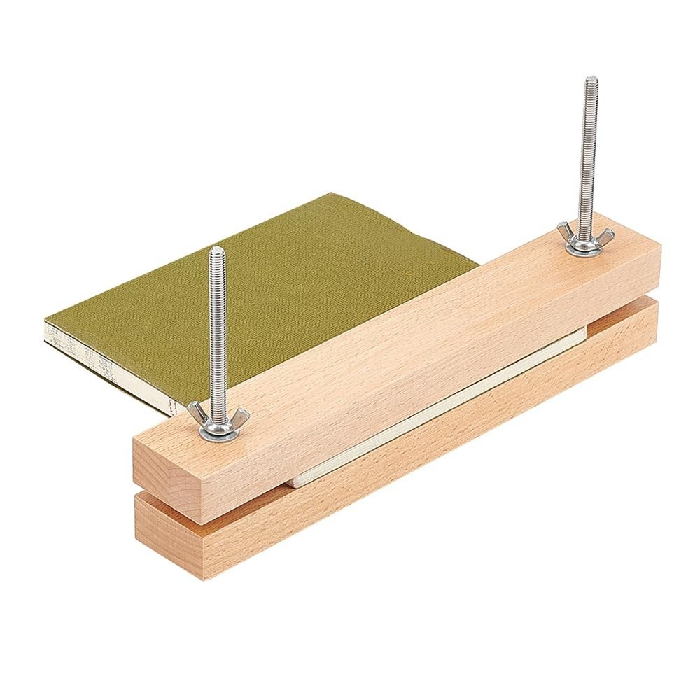9.8x1.5inch Wooden Beech Bookbinding Press Large Book Binding Tool for DIY