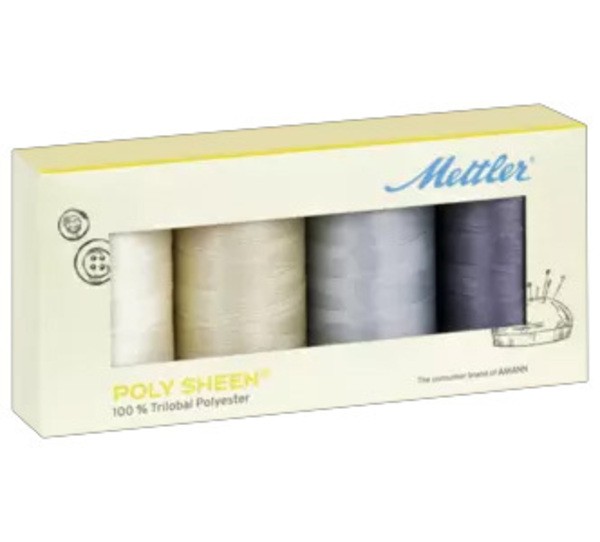 Mettler Poly Sheen Granite Thread Set by Mettler