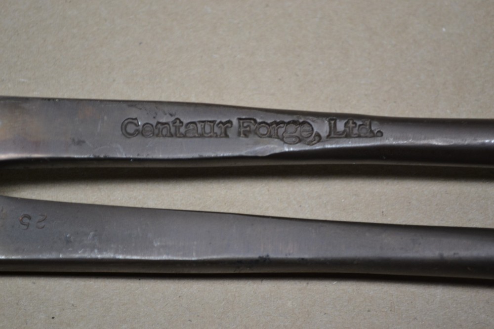 CENTUAR FORGE - 4# SCROLLING TONGS - - 21" LONG