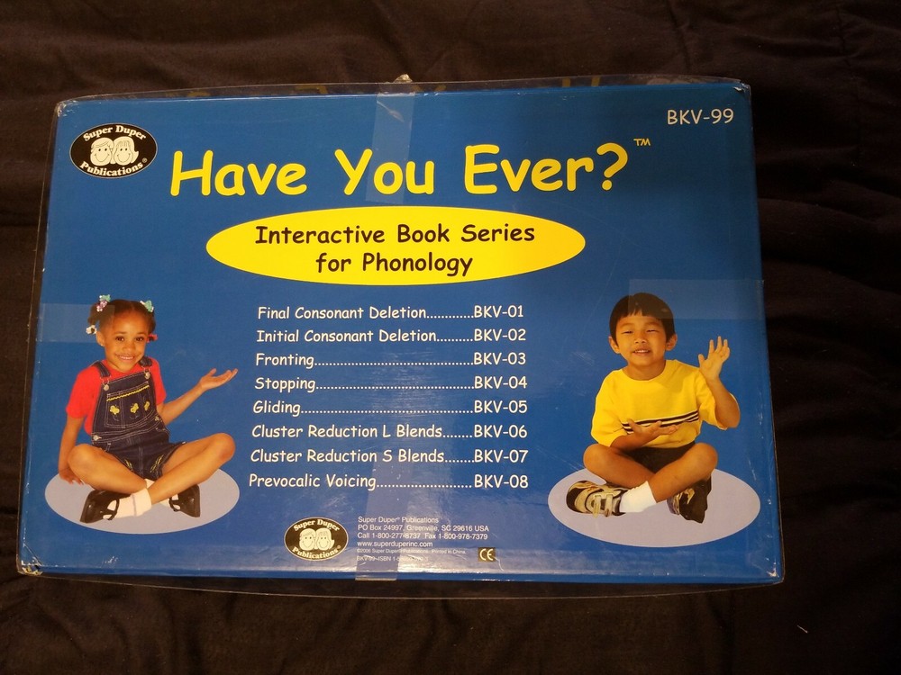 Super Duper Have You Ever? Interactive Books for Phonology