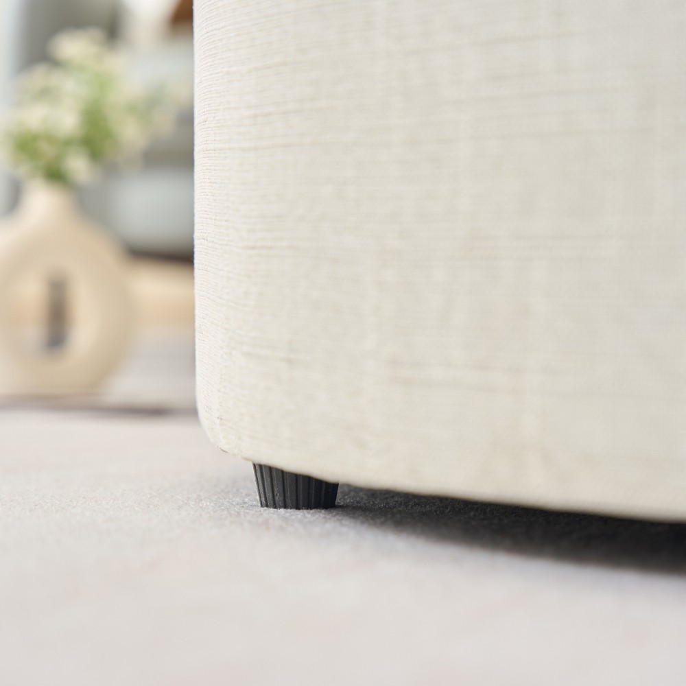Ball & Cast Nesting Storage Coffee Table & Bench, Linen Upholstered Footstool