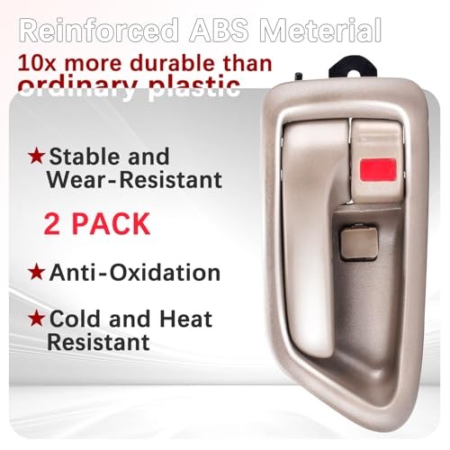 2Pcs Interior Door Handles, Front Rear Driver & Passenger Side Beige