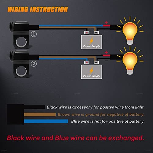 Motorcycle Handlebar Switch ATV Handlebar Light Switch 12V 1 Piece Red