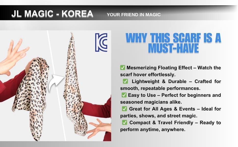 Standing Scarf - Magical Floating Illusion Built-in gimmick Magic Trick