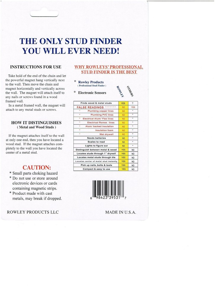 Rowley 39001 Professional Stud Finder