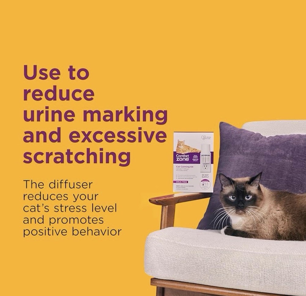 Comfort Zone Multi Cat Calming Diffuser Kit 3 Diffusers 6 Refills Pheromone