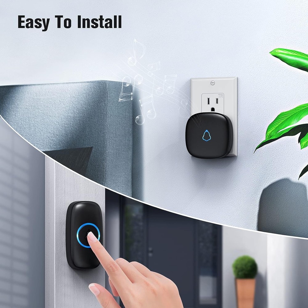 Smart & Stylish Wireless Doorbell with 2 Buttons & Memory Function - Waterproof