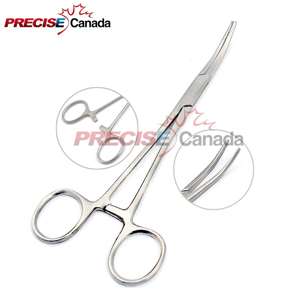 Kelly Hemostat Locking Forceps Curved Tip 8"