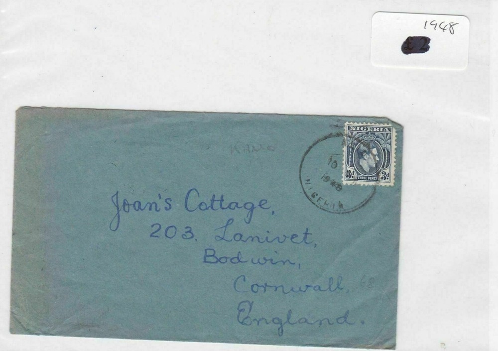Nigeria 1948 stamps cover Ref 8714