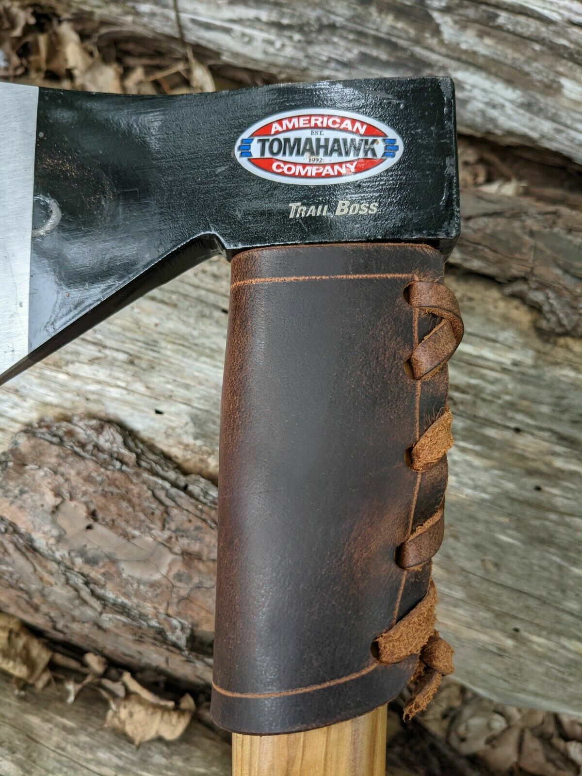 Cold Steel Trail Boss Leather Axe Handle Overstrike Guard (Axe Not Included)