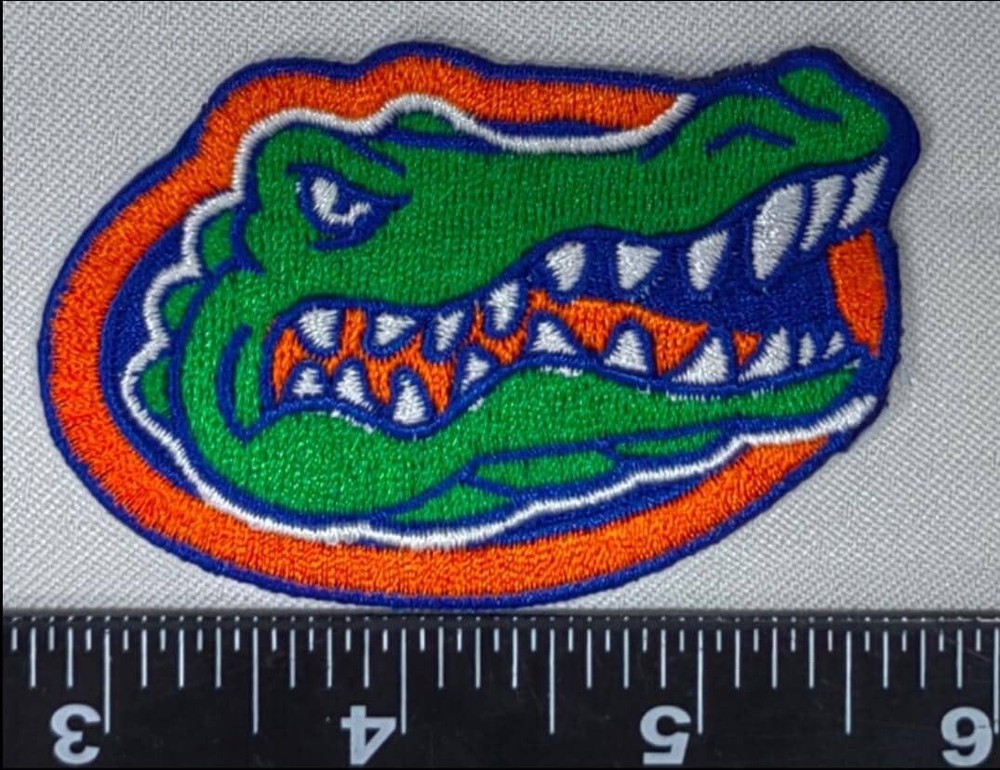 Florida Gators Patch. Fully Embroidered. Iron On Backing. 3"x2"