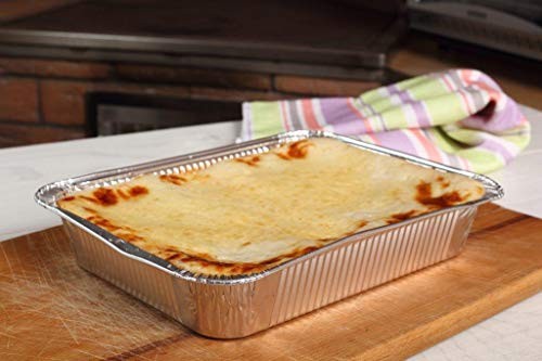 Aluminum Deep Foil Pans Full Size, Large Disposable Roasting & Baking 20 pack