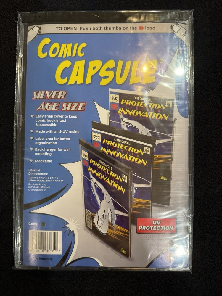 Silver Age Size ComicCapsule - CLEAR - (Fits Your Bagged Comic Perfectly!)