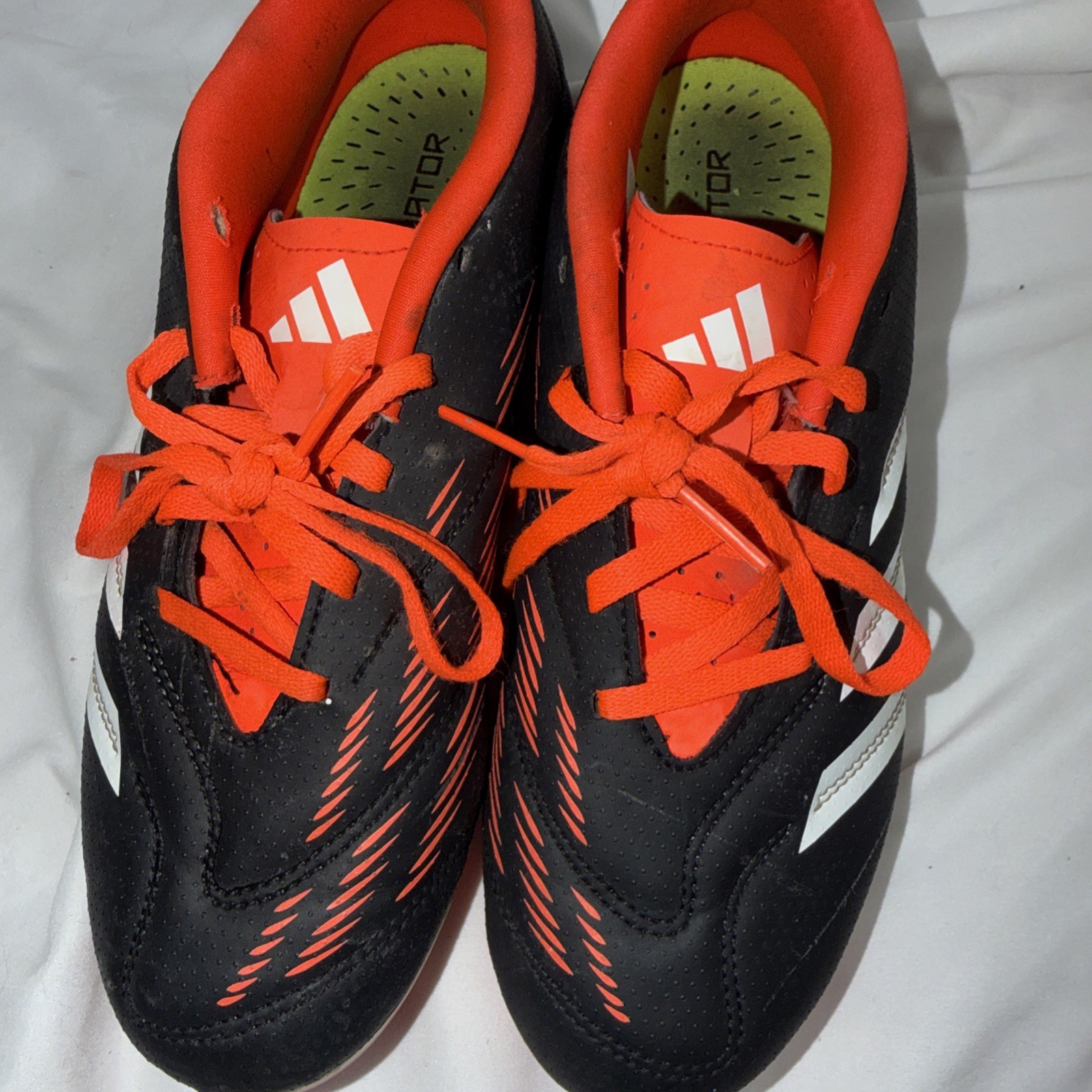 Adidas Predator Club FxG Black & Orange Soccer Cleats Mens Size 6