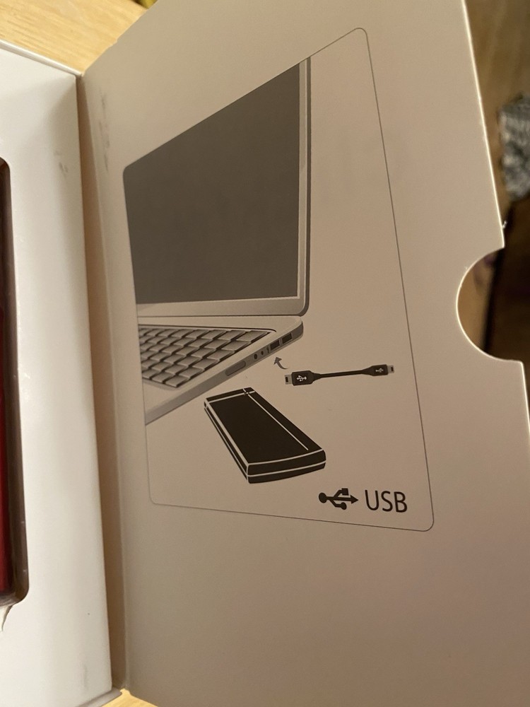 Clickfree Automatic Backup 500GB External Hard Drive Portable Backup NEW OPEN BO