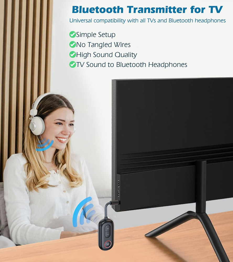 Airplane Bluetooth Adapter for Headphones, Bluetooth Transmitter for TV