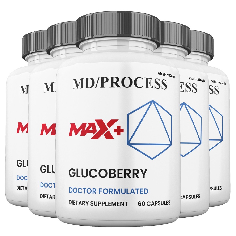 Glucoberry Max +  Blood Sugar Support Formula, 2x Higher Potency (5 Pack)