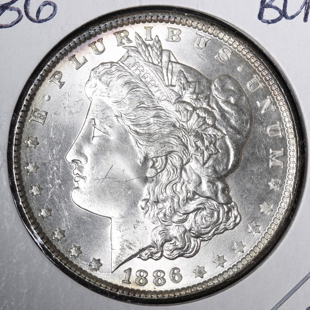 1886 Morgan Silver Dollar CHOICE BU UNCIRCULATED MS - See Video! E738 RFQ
