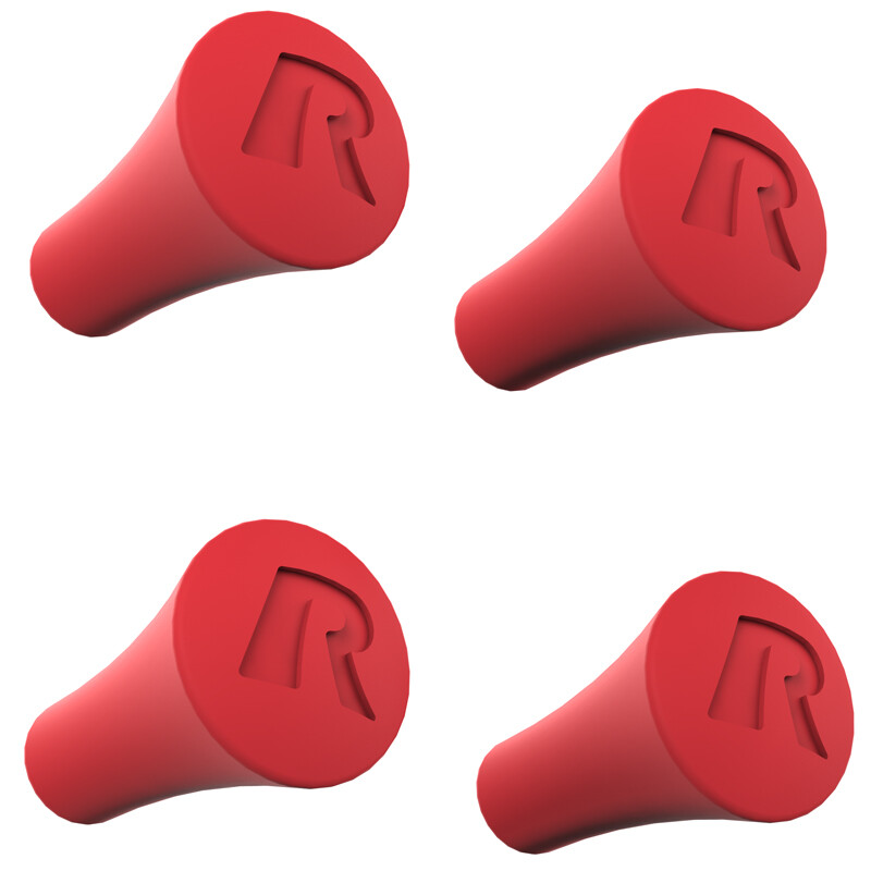 RAM Replacement Rubber Red Post Caps 4 Pack - Fits All X-Grip Holders