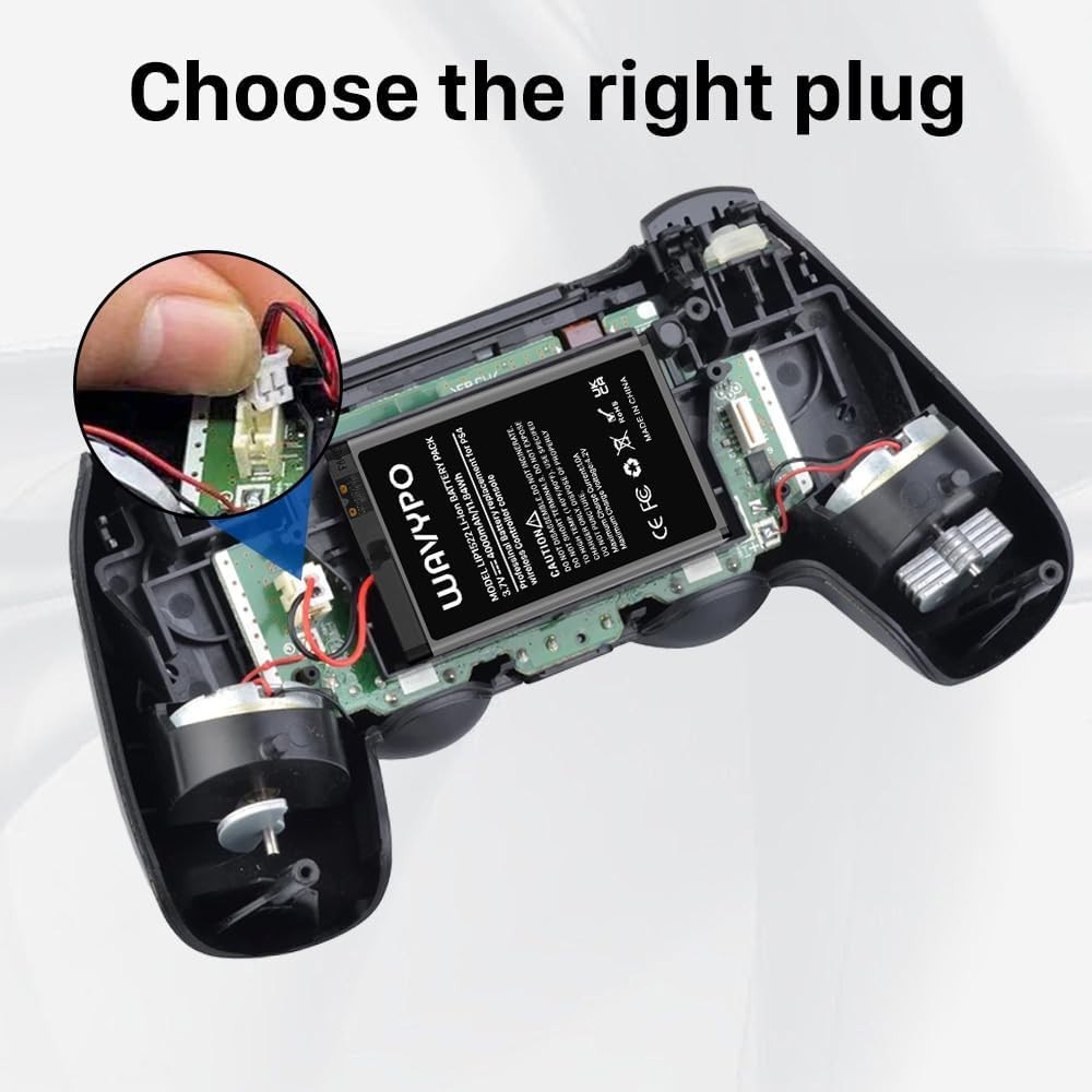 4000mAh PS4 Controller Battery, Replacement for PS4/PS4 Pro/PS4 Slim PlayStatio