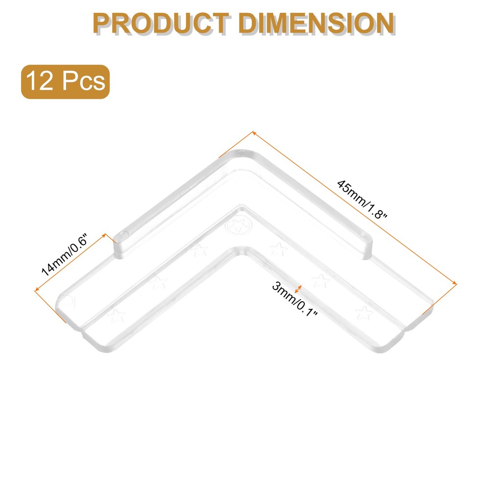Corner Protectors 12Pcs Table Corner Protectors(Star-shaped, Clear)