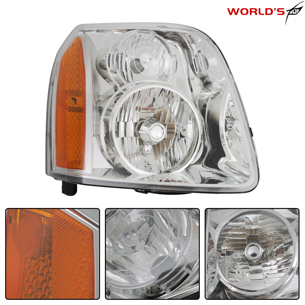 For 2007-2014 GMC Yukon Denali XL1500 2500 Left+Right Amber Headlamp Headlight