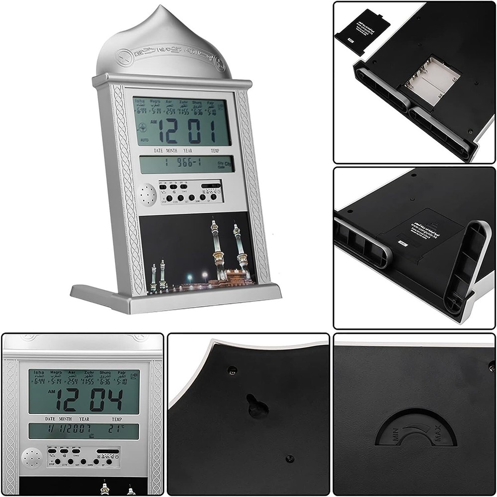 Azan Clock for USA Model 4004, Silver (Salamstore)!
